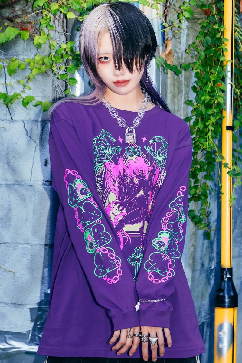 豚箱ゑる子×東京13零式(トウキョウイチサンゼロシキ) L/S T 豚箱ゑる子×東京13零式(トウキョウイチサンゼロシキ) L/S T
