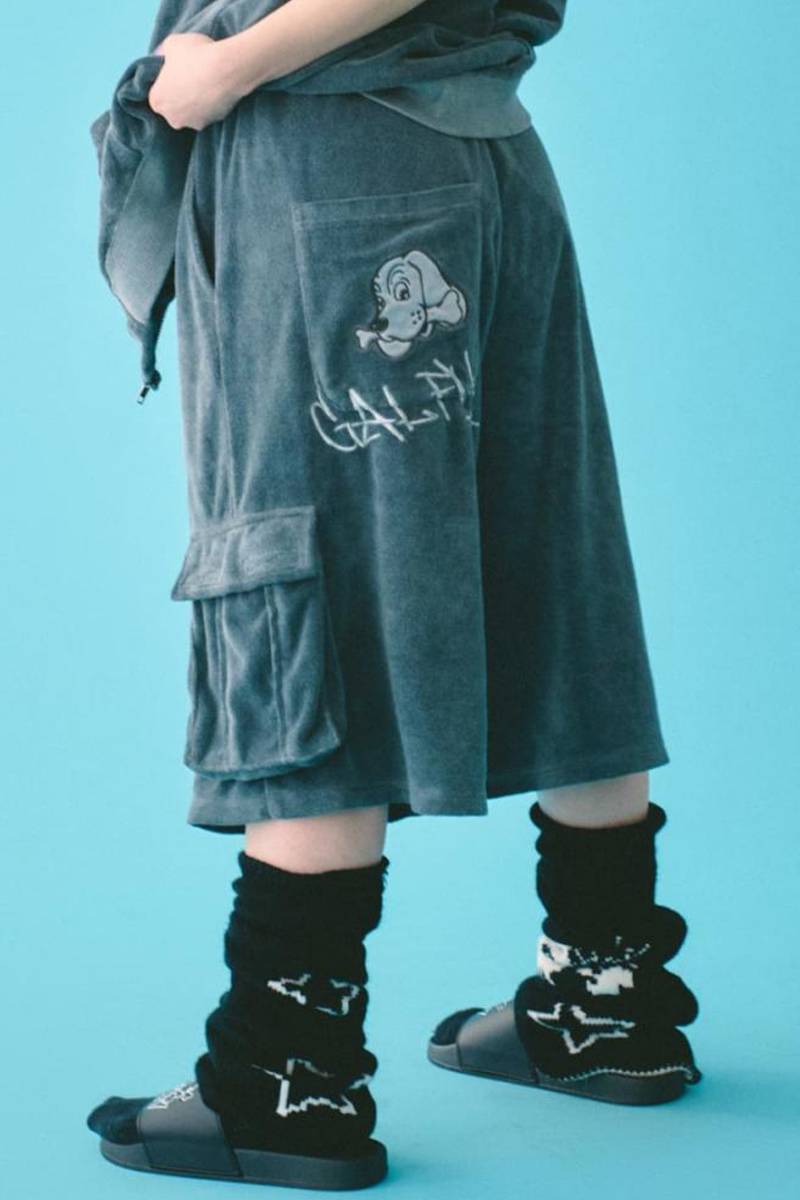 GALFY(ガルフィー) あの頃のギャル的ファットパンツ BLACK