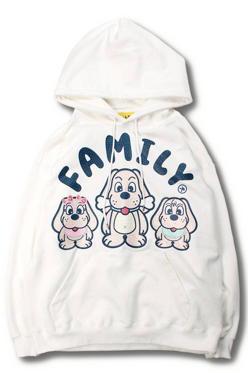 【予約商品】GALFY(ガルフィー)光るGALPEE family パーカー - White