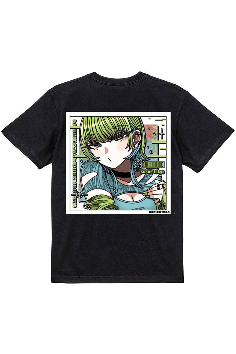 SCENE TOKYO (シーントウキョウ) green girl tee - Black