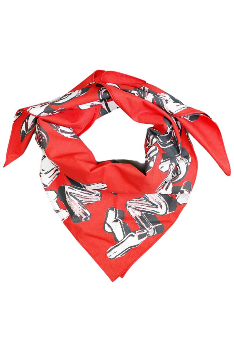 over print (オーバープリント) chain logo scarf