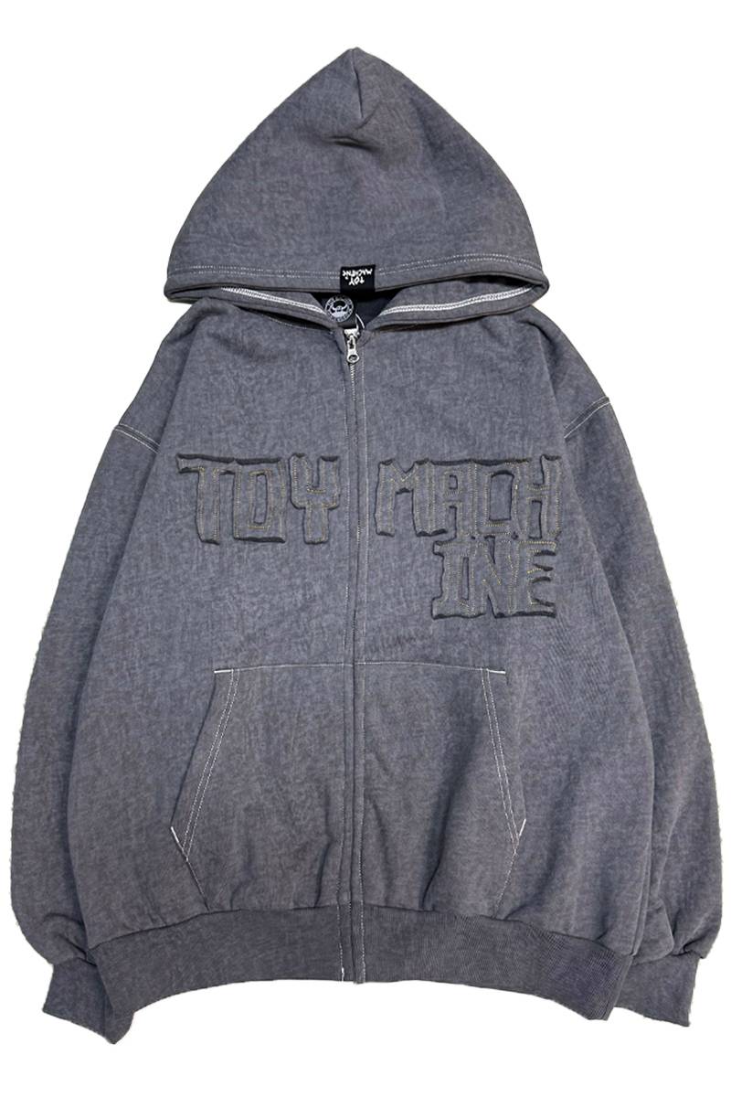 TOY MACHINE(トイマシーン) PIGMENT SWEAT ZIP PARKA - Chacoal
