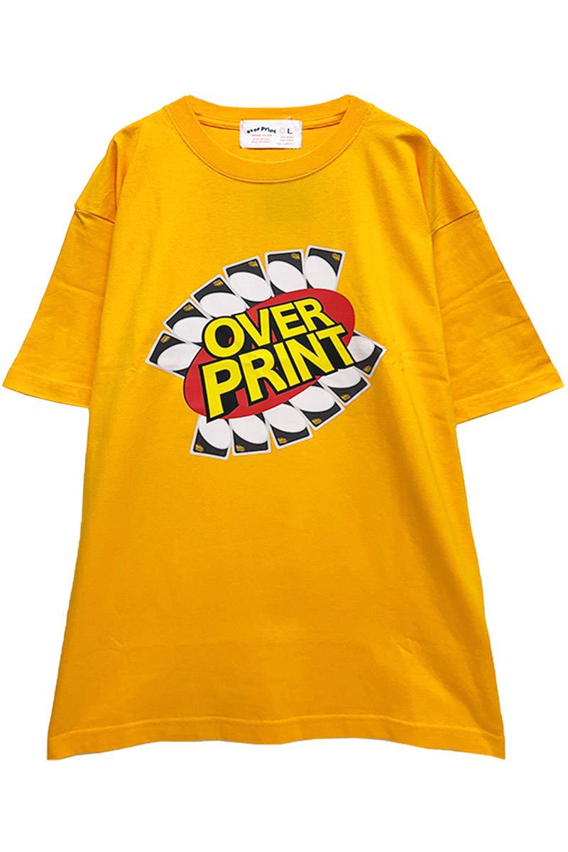 over print(オーバープリント) CARD Tee yellow