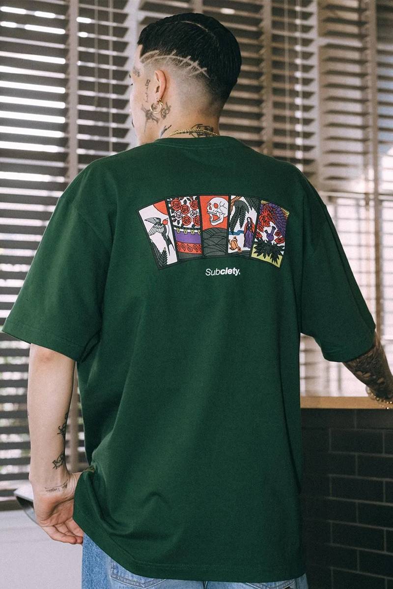 Subciety (サブサエティ) Five lights tee - Green