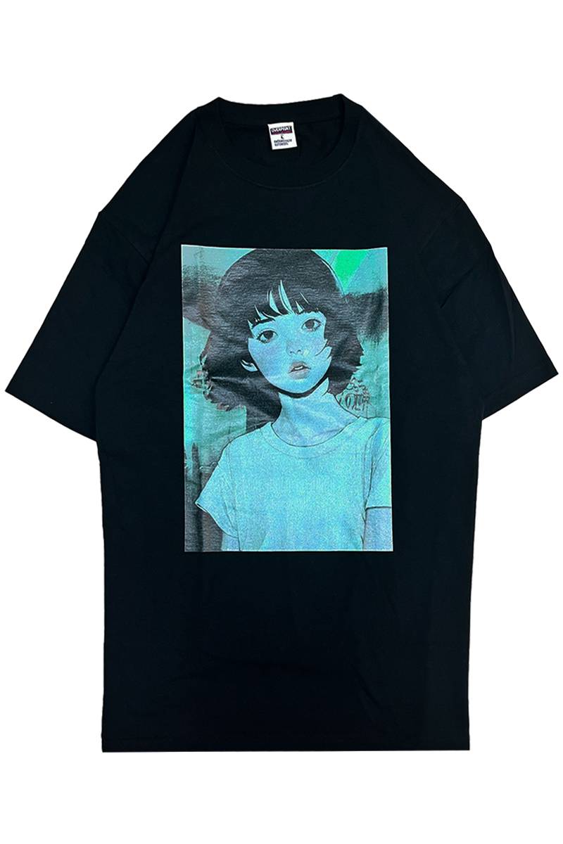 over print (オーバープリント) 世界Tee - Black