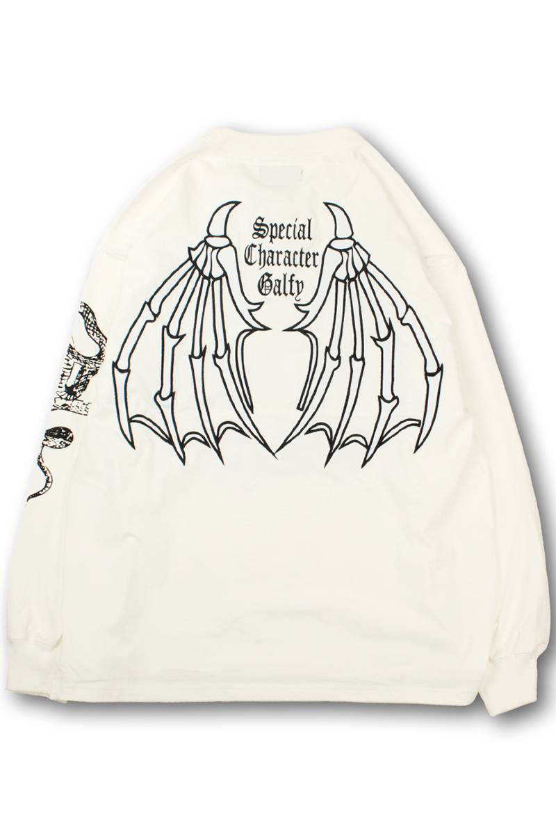 GALFY(ガルフィー) スケルトン☆ウイング ロンTee - WHITE GALFY(ガルフィー) スケルトン☆ウイング ロンTee - WHITE