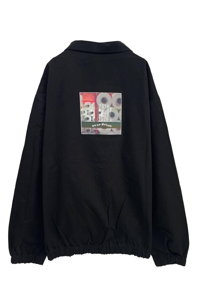 over print (オーバープリント) × GEKIROCK CLOTHING Aurora Patchwork Coach Jacket BLACK