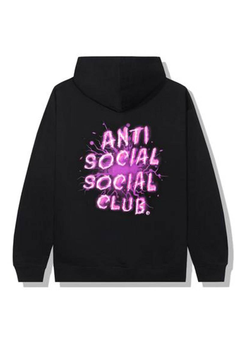 Anti Social Social Club I SEE PINK SPLASH BLACK HOODIE
