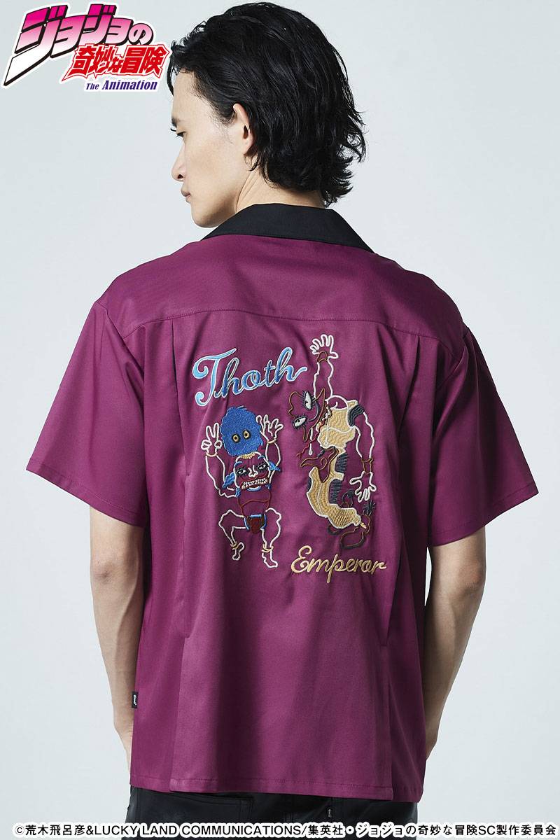 【予約商品】ジョジョの奇妙な冒険xglamb(グラム) Hol Horse ＆ Mondatta Shirt Purple