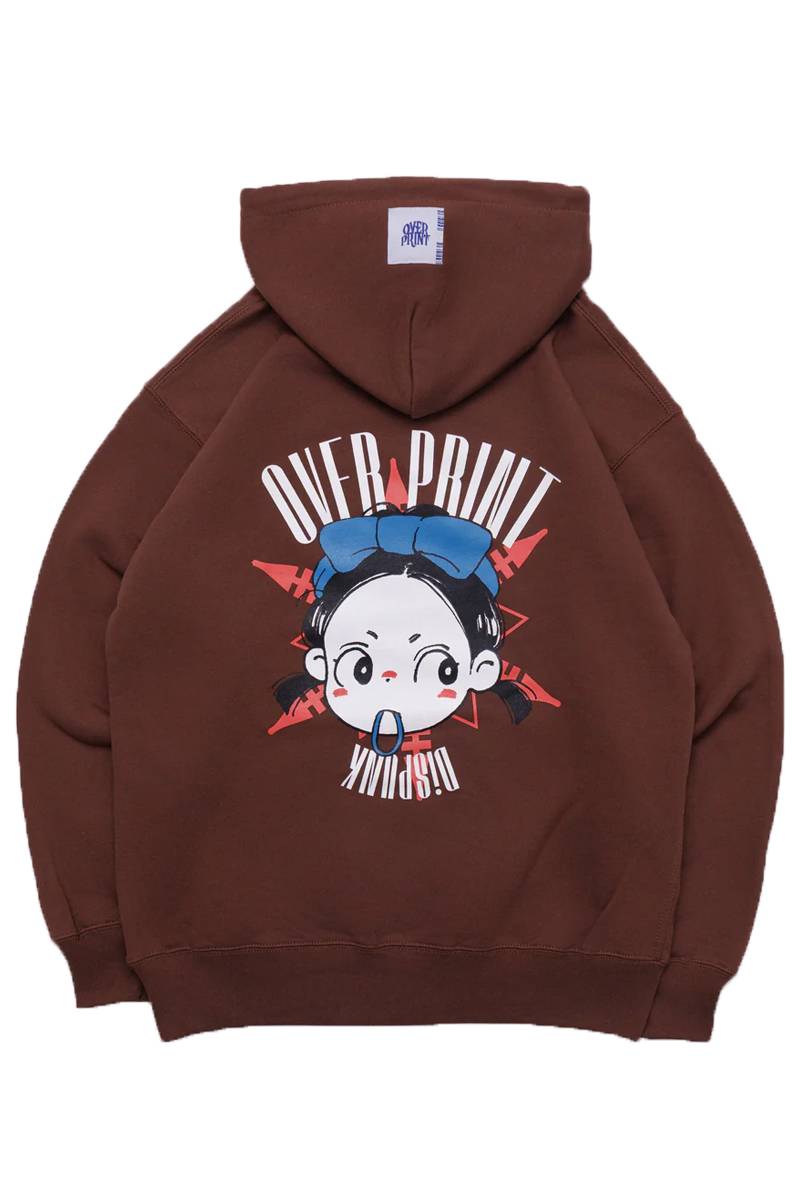 over print (オーバープリント) Liberty Hoodie - Brown