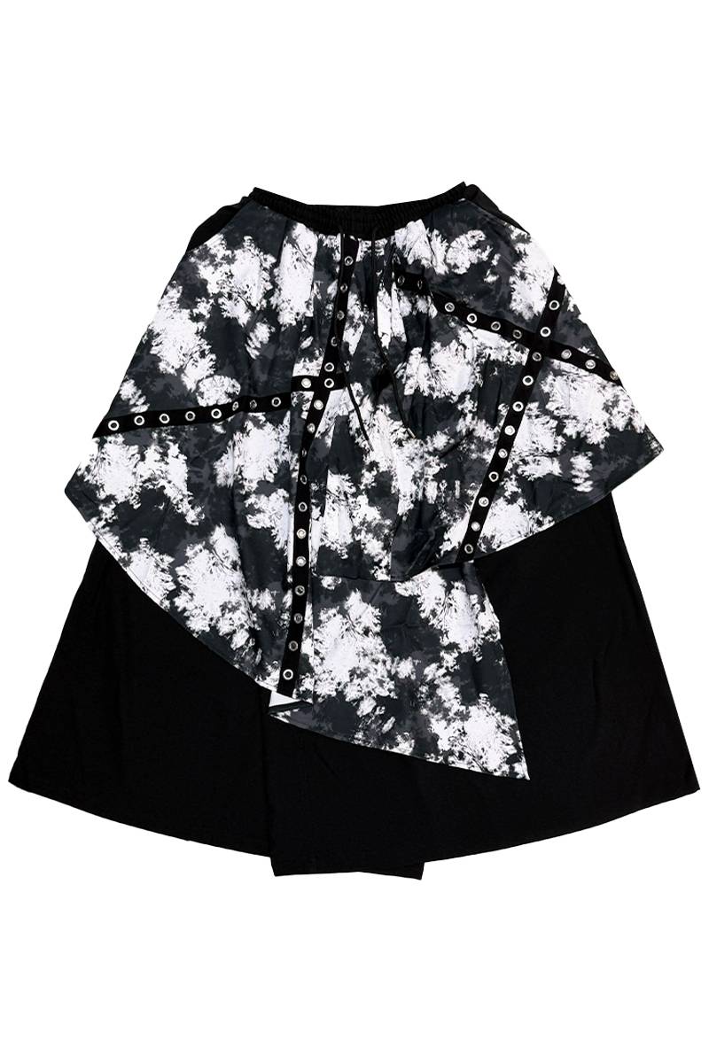 PSYCHO NATION(サイコ・ネーション) スカート付ハカマ・パンツ - Black