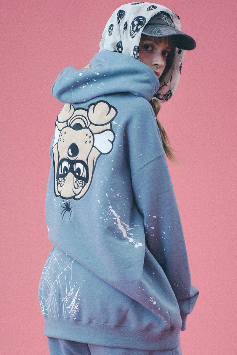 GALFY (ガルフィー) スパイダー犬フーディー BLUE GRAY