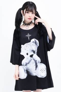 TRAVAS TOKYO【トラバストーキョー】Furry bear BIG Tee 2022Ver. BLACK