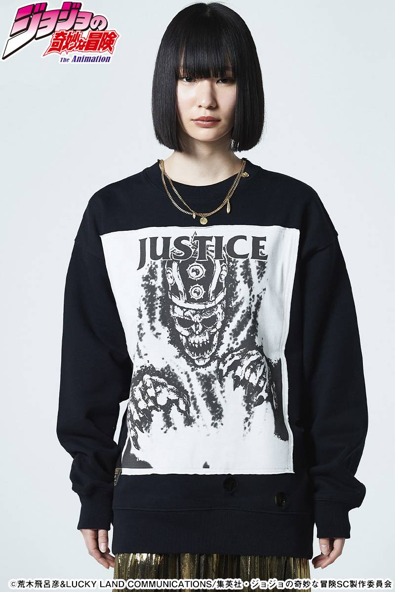【予約商品】ジョジョの奇妙な冒険xglamb(グラム) Justice Sweat Black