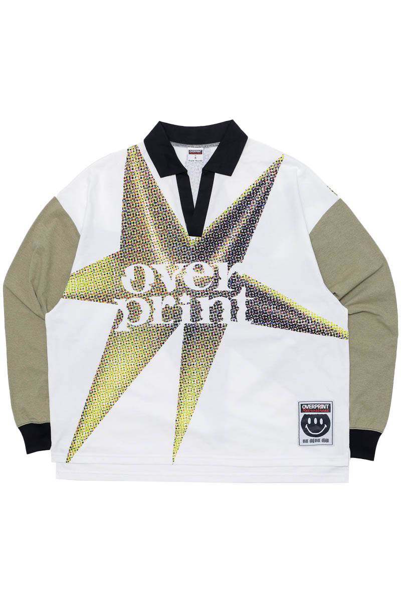 over print (オーバー・プリント) STAR GAME SHIRTS - Olive