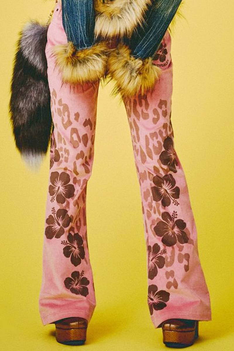 GALFY(ガルフィー) ロゴ的コーデュロイパンツ - Pink