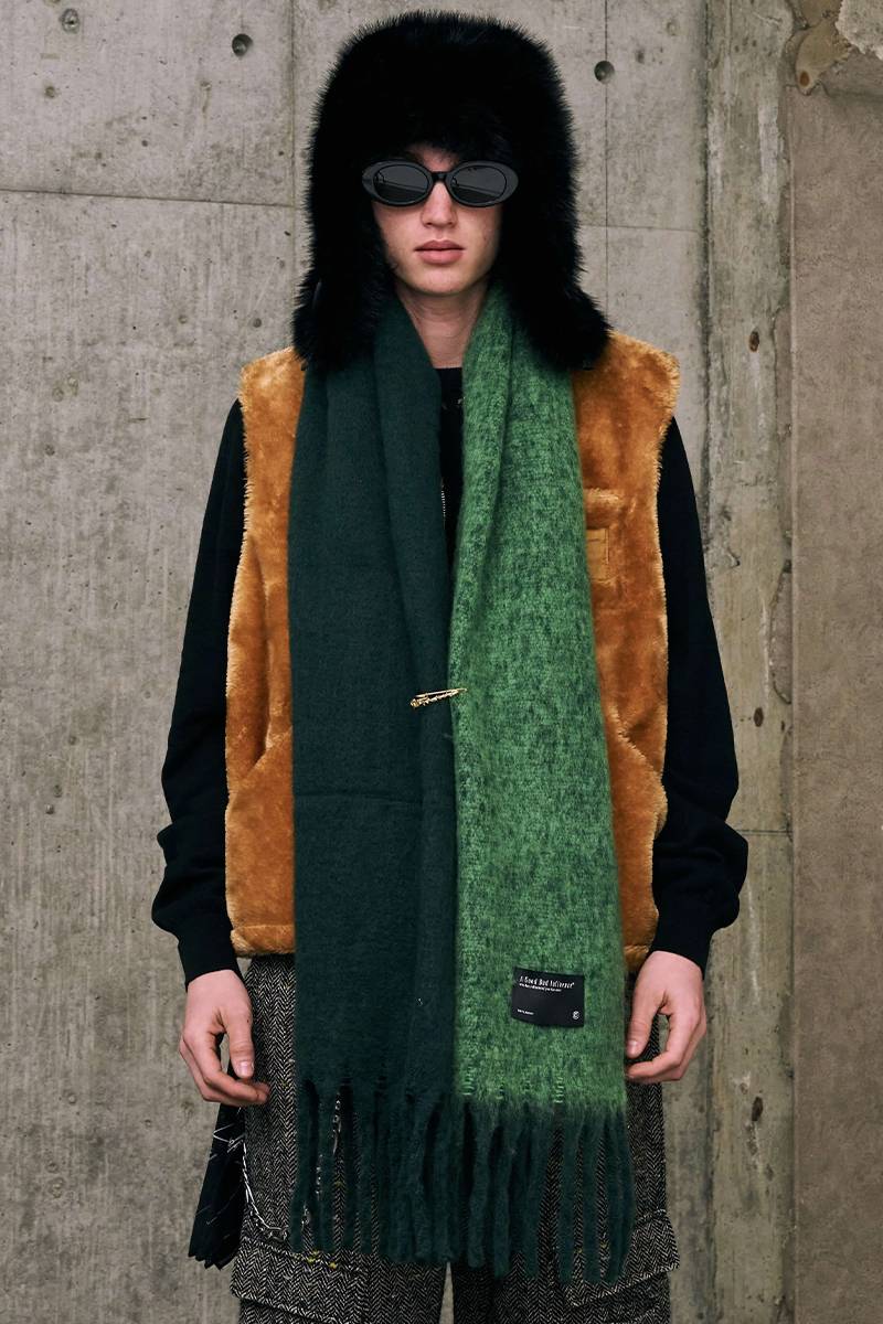【予約商品】A Good Bad Influence(ア・グッド・バッド・インフルエンス) BYCOLOR SCARF - Green