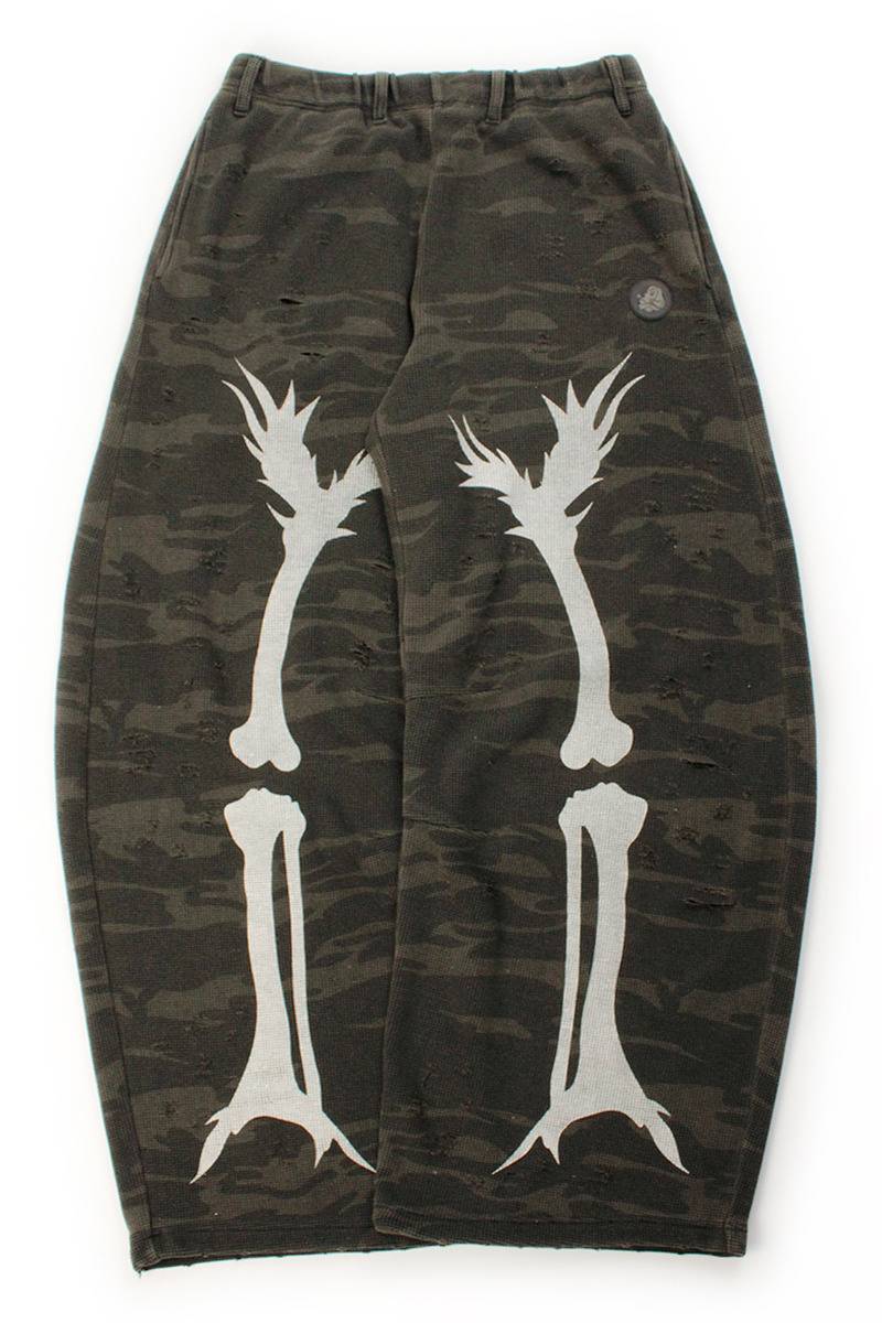 【予約商品】GALFY（ガルフィー）ボロボロPTSDスウェパン - KHAKI KAMO
