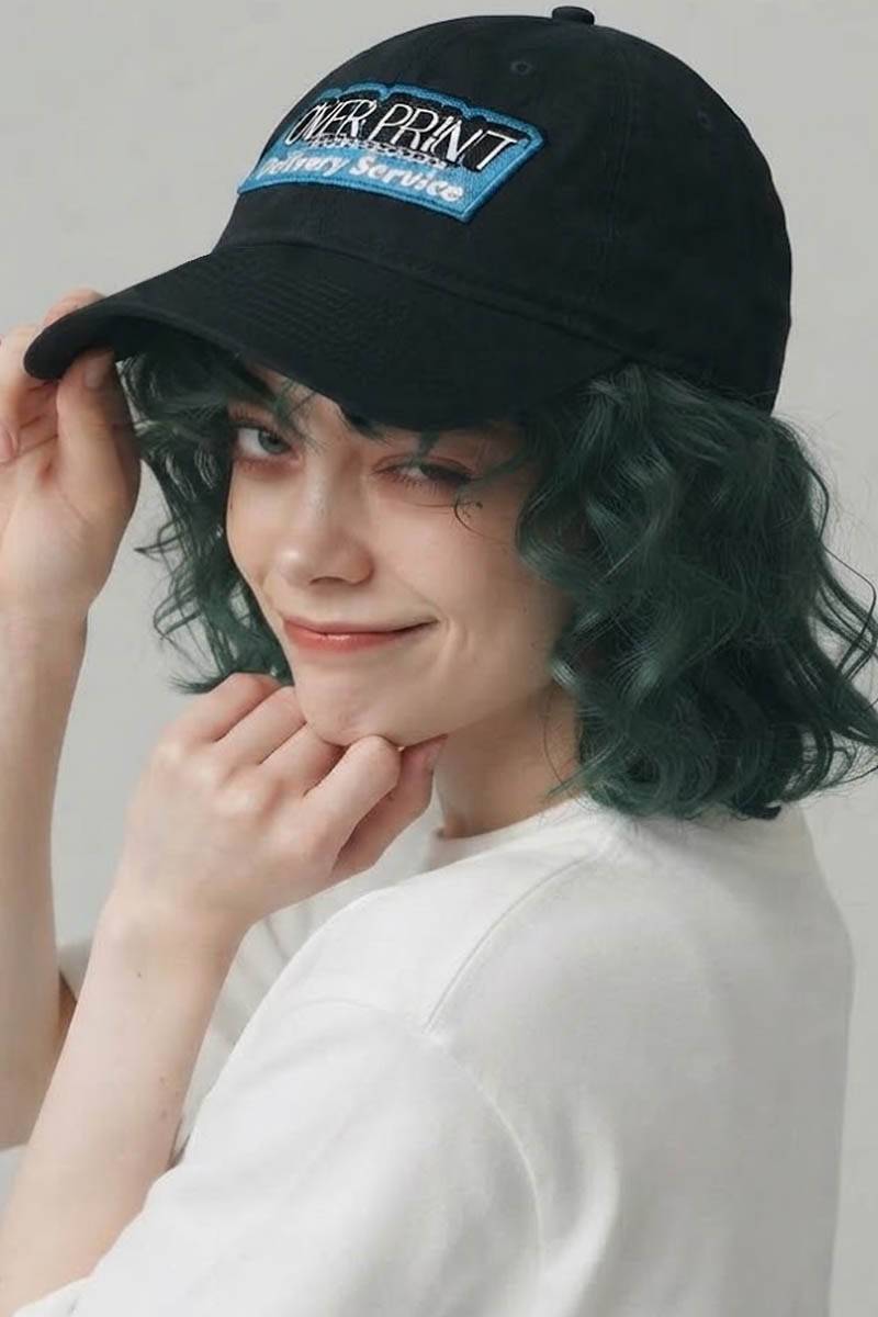 over print (オーバー・プリント) Delivery CAP - Black