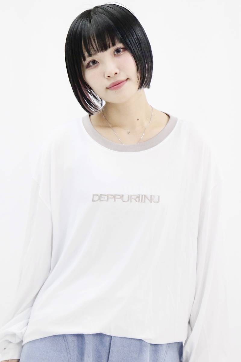 neüron(にゅうろん) DEPPURIINUロングTシャツ - White