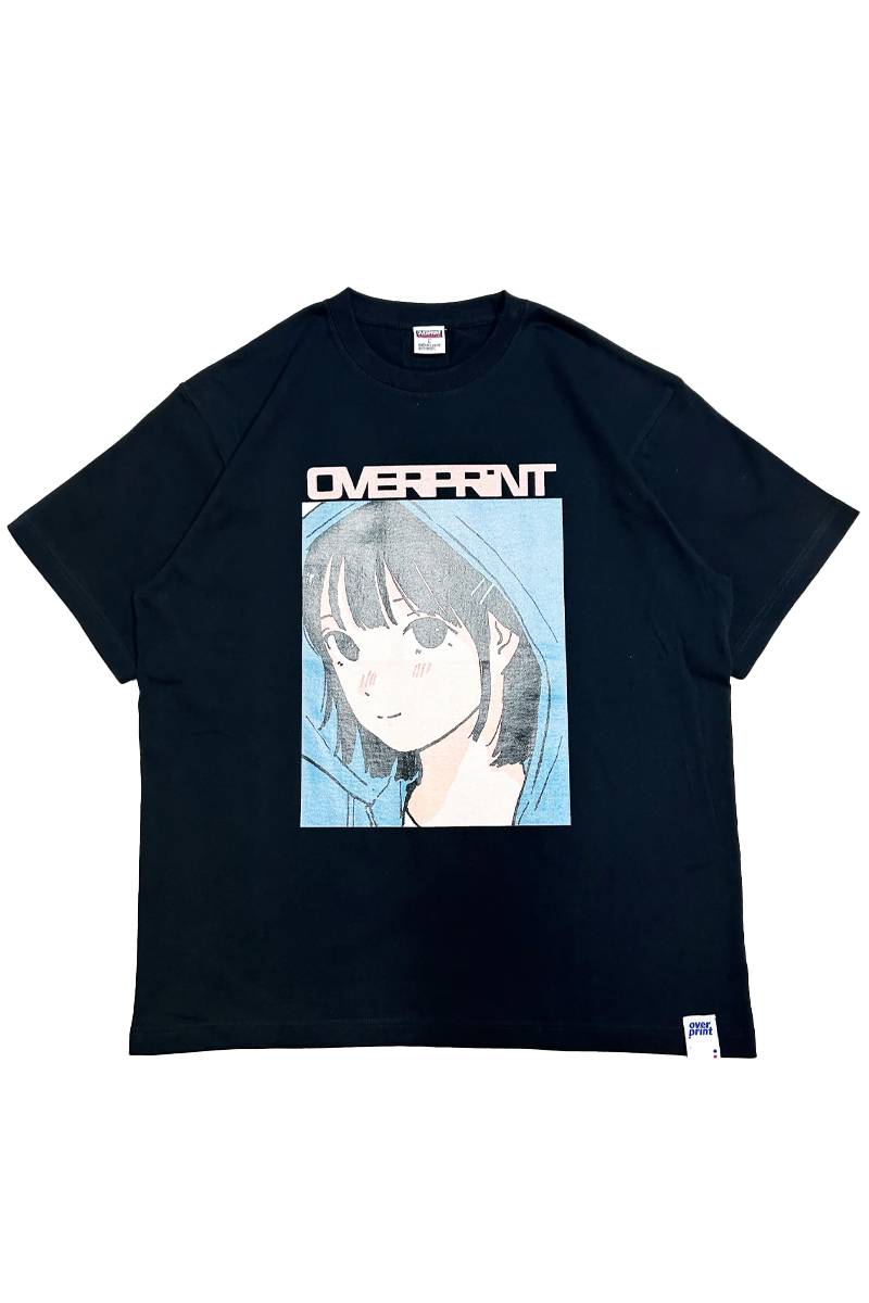 over print (オーバープリント) That girl Tee - Black / ロック over print (オーバープリント) That girl Tee - Black / ロック