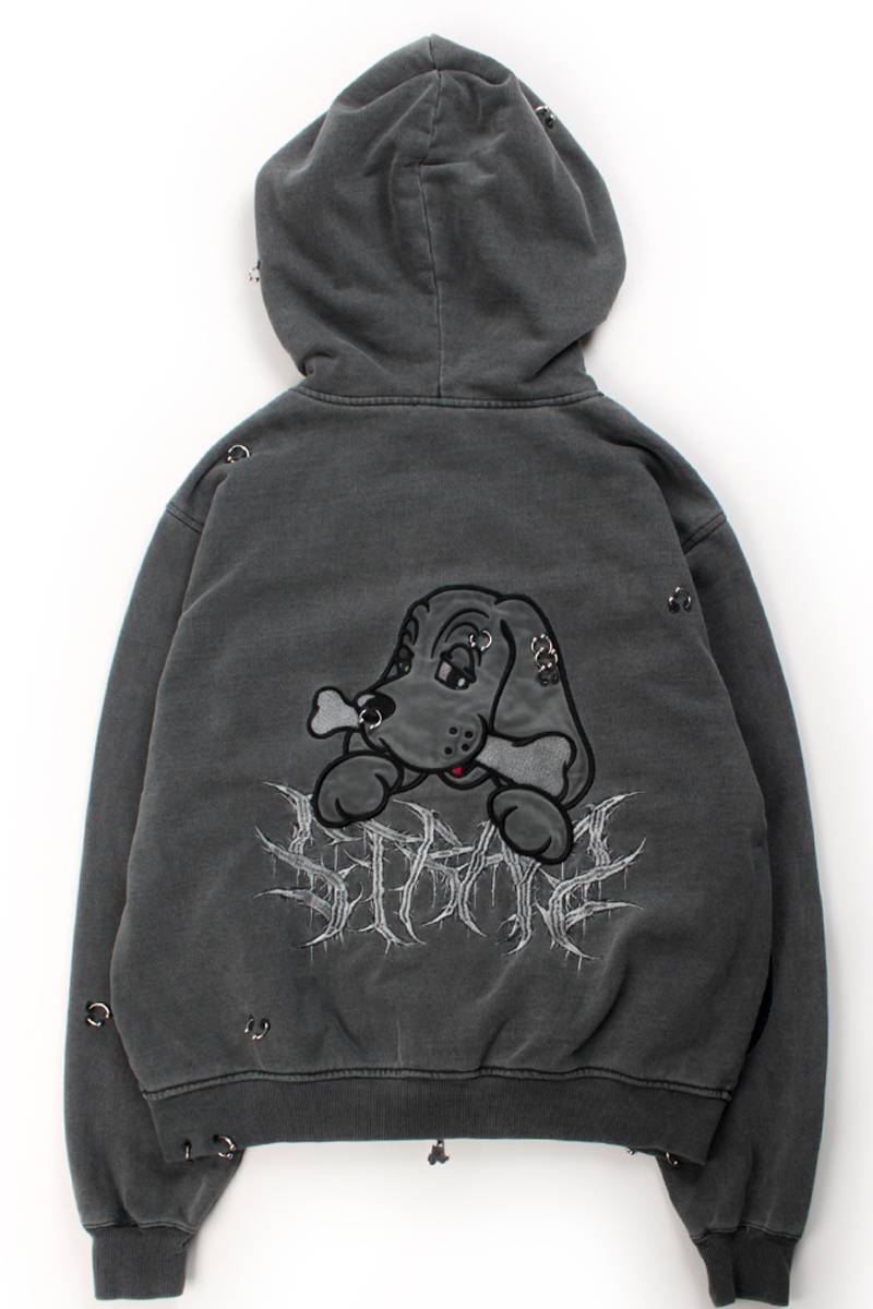 【予約商品】GALFY(ガルフィー) バチバチピアスパーカー - Ink Black