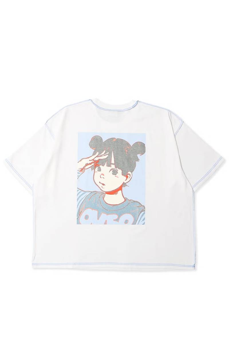 【お問い合わせ商品】over print POP ART Tee Ver:19 GLOW IN THE DARK - White