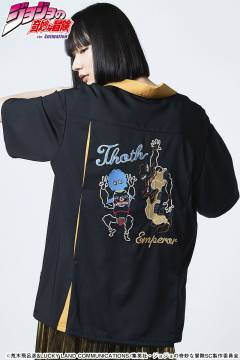 【予約商品】ジョジョの奇妙な冒険xglamb(グラム) Hol Horse ＆ Mondatta Shirt Black