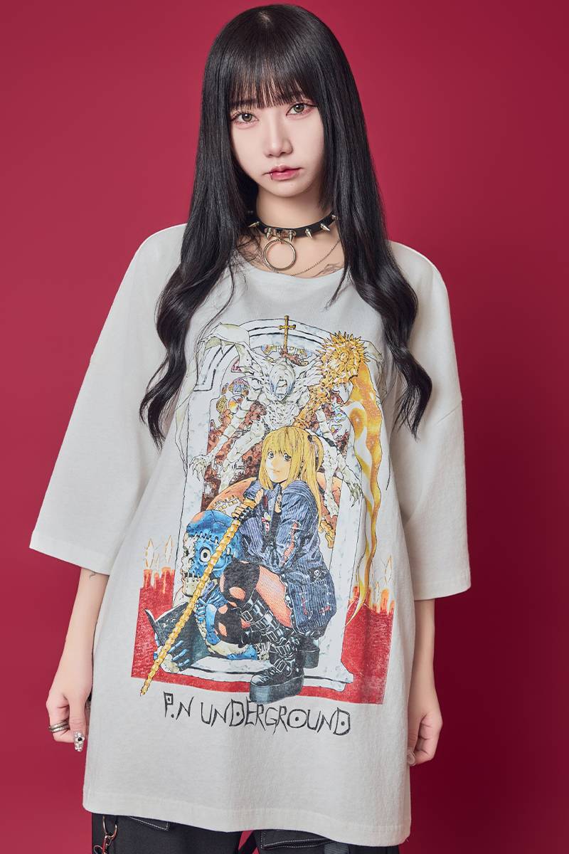 DEATH NOTE×PSYCHO NATION(サイコネーション) ミサTee - White DEATH NOTE×PSYCHO NATION(サイコネーション) ミサTee - White