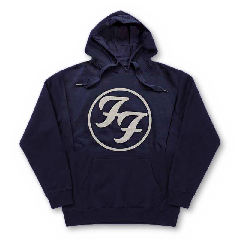 【予約商品】FOO FIGHTERS Unisex Pullover Hoodie: FF Logo (Navy Blue)