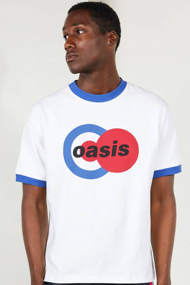 OASIS×PLEASURES 1996 RINGER SHIRT - White