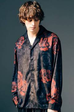 【予約商品】glamb(グラム)Rose Blur Shirt / ローズブラーシャツ - Red