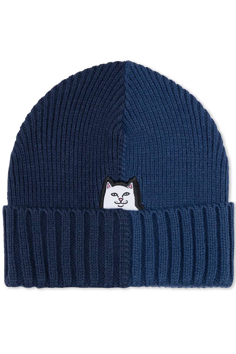 RIPNDIP (リップンディップ) LORD NERMAL SPLIT BEANIE (NAVY/SLATE)