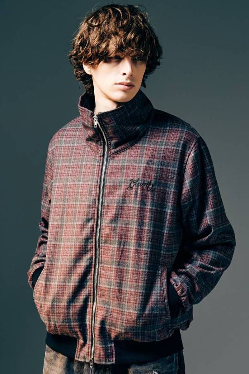 【予約商品】glamb(グラム)High Neck Track Jacket / ハイネックトラックジャケット - Red