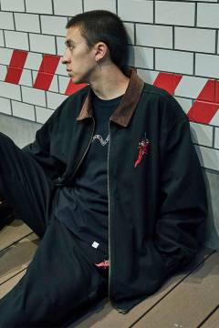 TOY MACHINE (トイマシーン) PEPPER SECT COTTON DUCK JACKET - BLACK