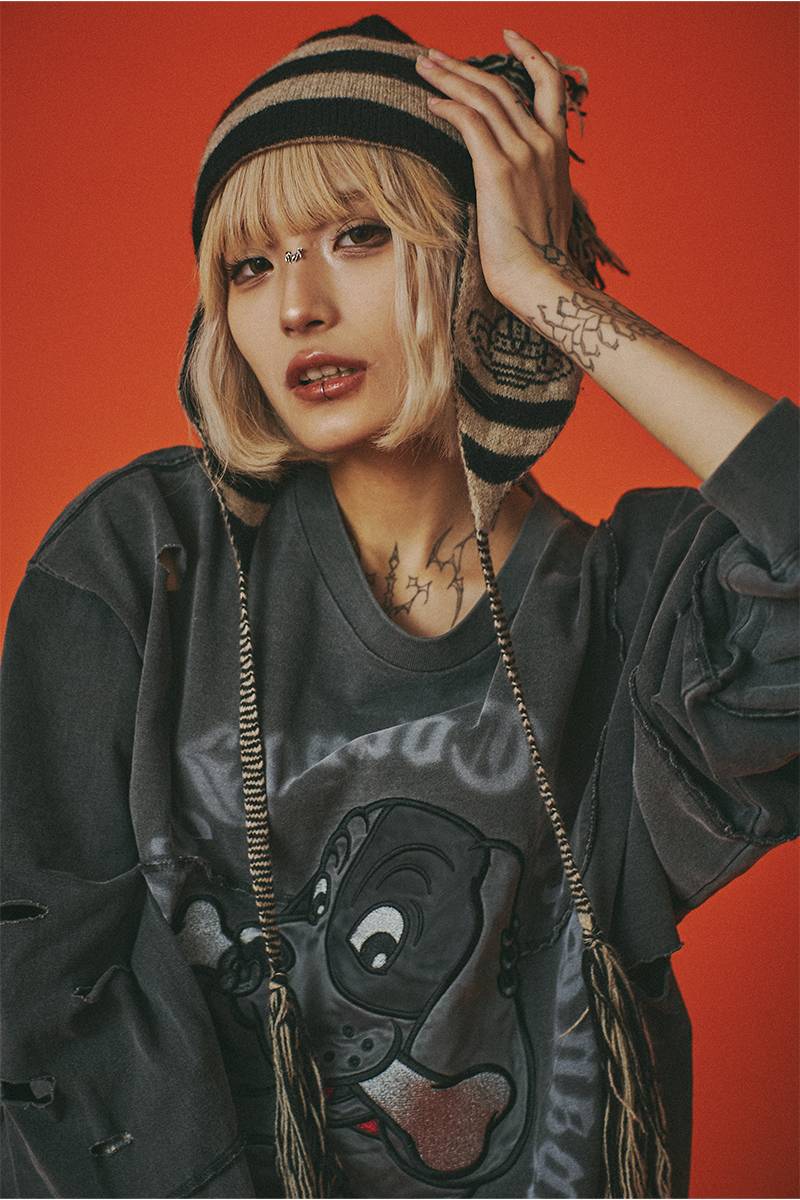 GALFY (ガルフィー) ツギハギゾンビロンTee - Black / ロック GALFY (ガルフィー) ツギハギゾンビロンTee - Black / ロック