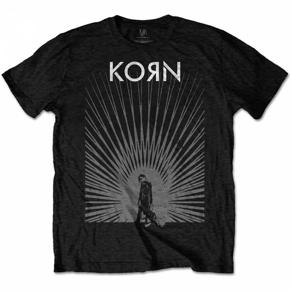 【予約商品】KORN バンドTシャツ ユニセックス: Radiate Glow - BLACK