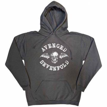 【予約商品】AVENGED SEVENFOLD Unisex Pullover Hoodie: Logo (Charcoal Grey) - CHARCOAL GREY