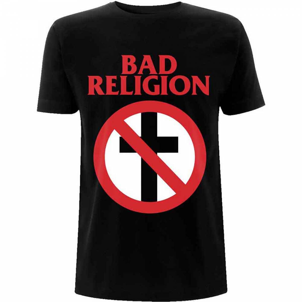 【予約商品】BAD RELIGION バンドTシャツ ユニセックス: Classic Buster Cross (Black) - BLACK
