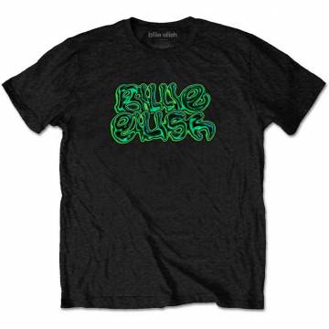 【予約商品】BILLIE EILISH バンドTシャツ ユニセックス: Neon Logo (Black) - BLACK