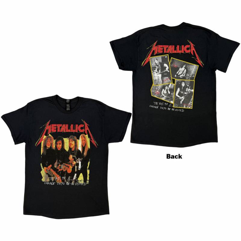 【予約商品】METALLICA バンドTシャツ ユニセックス: Garage Photo Yellow (Black) (Back Print)