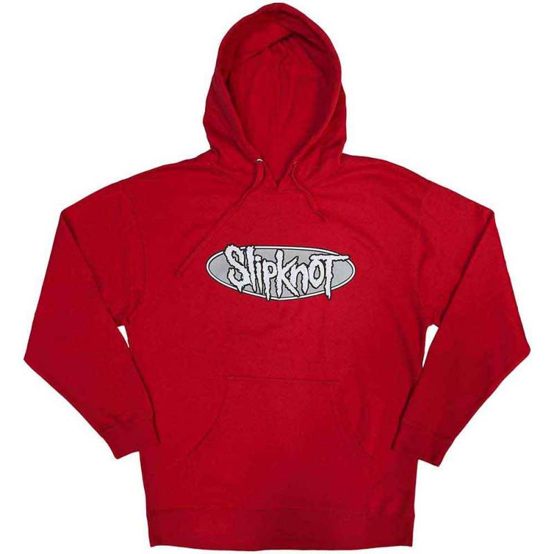 【予約商品】SLIPKNOT Unisex Pullover Hoodie: Don't Ever Judge Me (Red) (Back Print) - RED
