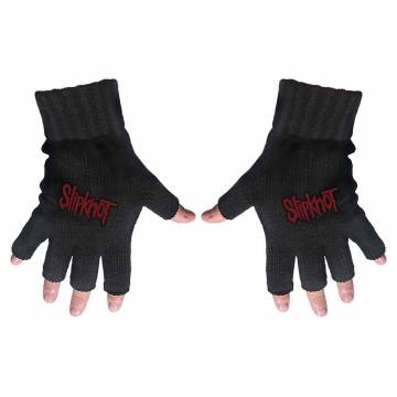 【予約商品】SLIPKNOT Unisex Fingerless Gloves: Logo - BLACK