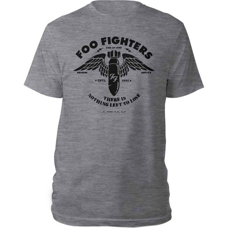 【予約商品】FOO FIGHTERS バンドTシャツ ユニセックス: Stencil (Grey)