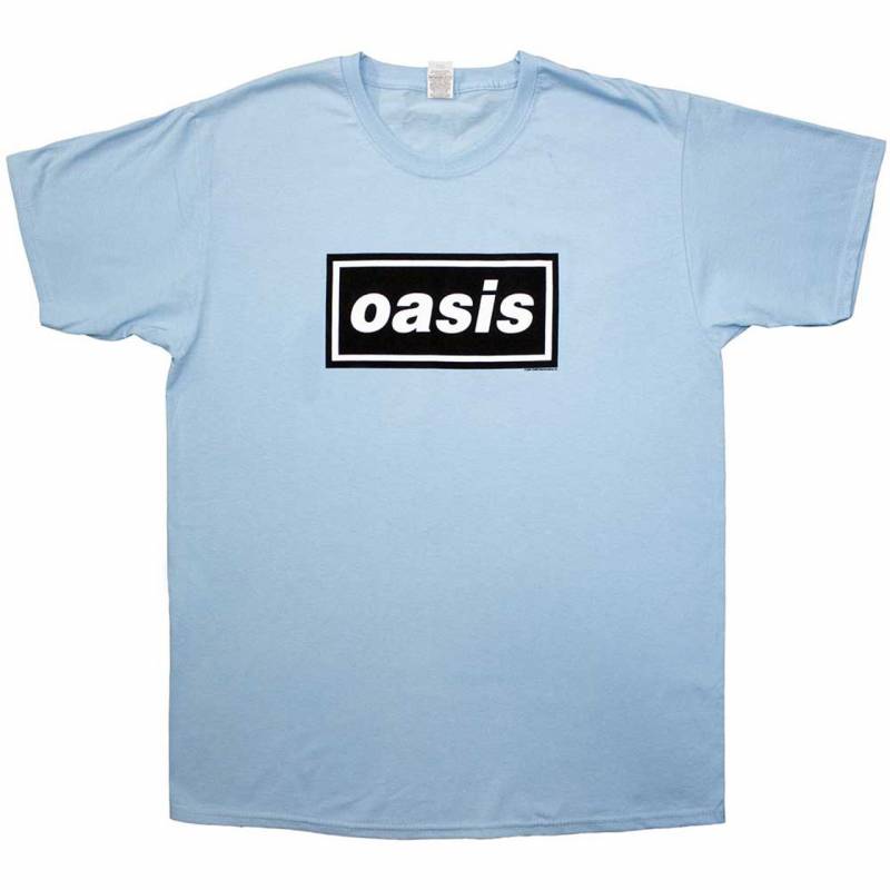 【予約商品】OASIS バンドTシャツ ユニセックス: Decca Logo (Light Blue)