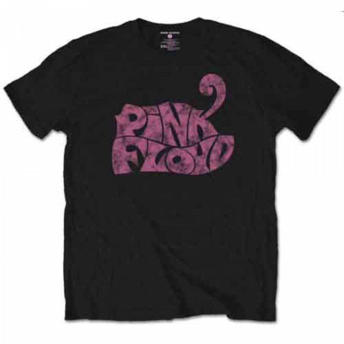 【予約商品】PINK FLOYD バンドTシャツ ユニセックス: Swirl Logo (Black) - BLACK