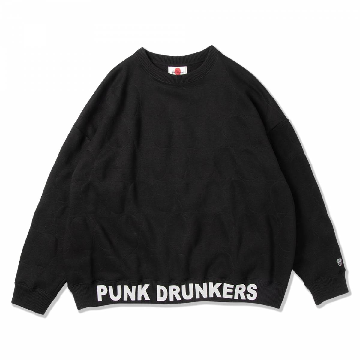 【予約商品】PUNK DRUNKERS (パンクドランカーズ) あいつキルティングトレーナー - BLACK