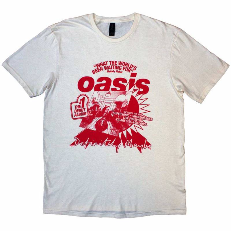 【予約商品】OASIS バンドTシャツ ユニセックス: What The World's Been Waiting For (Natural)