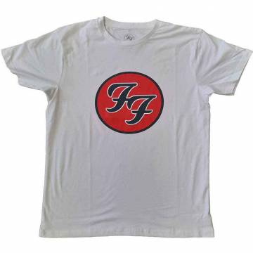 【予約商品】FOO FIGHTERS バンドTシャツ ユニセックス: FF Logo (White) - WHITE