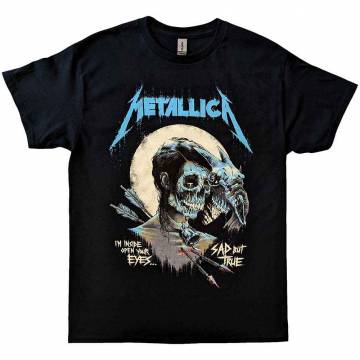 【予約商品】METALLICA バンドTシャツ ユニセックス: Sad But True Poster (Black) - BLACK